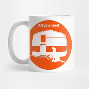 ALL YOU NEED A DOG A CARAVAN ORANGE2 Mug